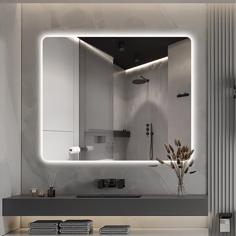 Curva Rectangle 900 x 750 Touchless LED Mirror - Three Light Temperatures - Image 3