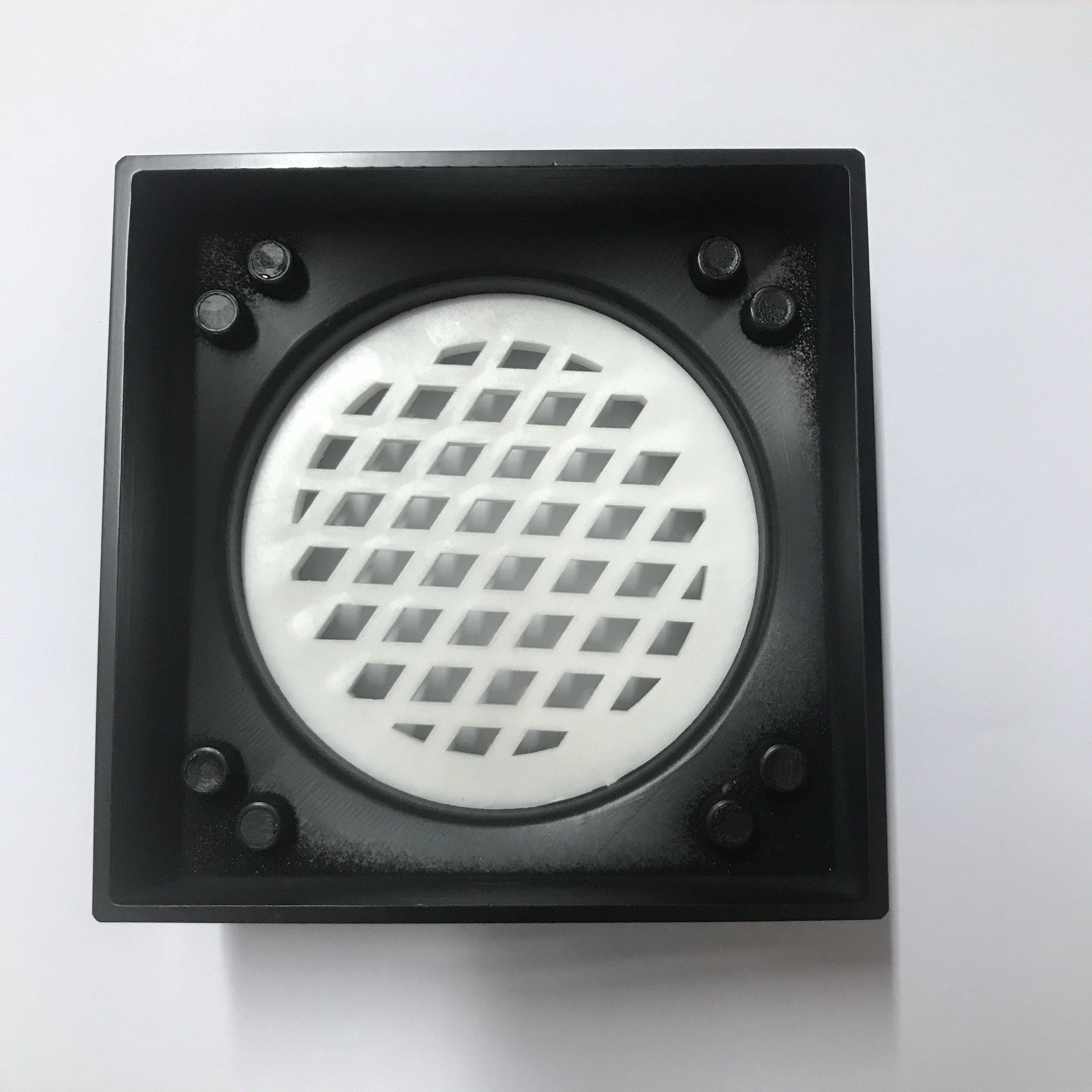 D444B Black Tile Insert Slim Smart Square Floor Waste - Image 7