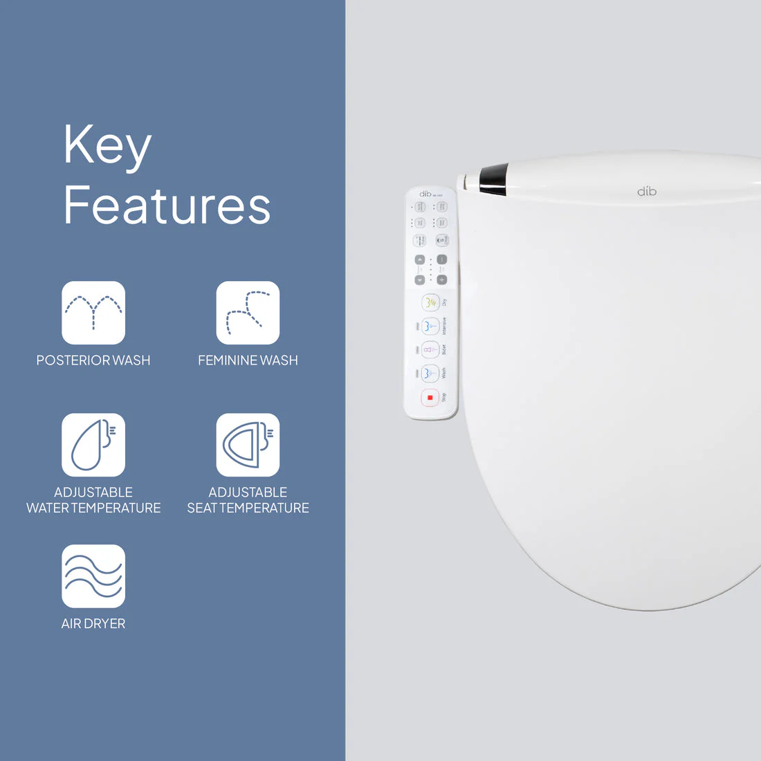 DIB C430 Electric Bidet Dual Wash - Elongated - Image 5