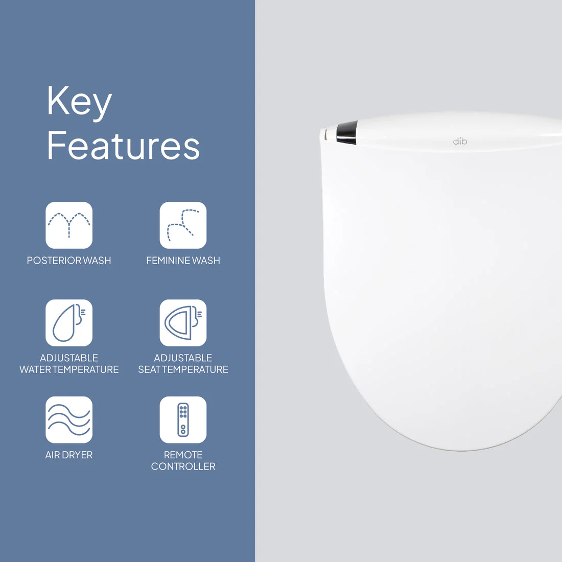 DIB C450R Electric Bidet Dual Wash - Elongated - Image 9