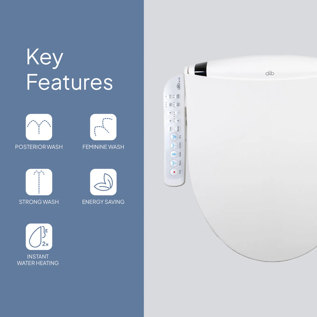 DIB C830 Electric Bidet Dual Wash - Standard - Image 9