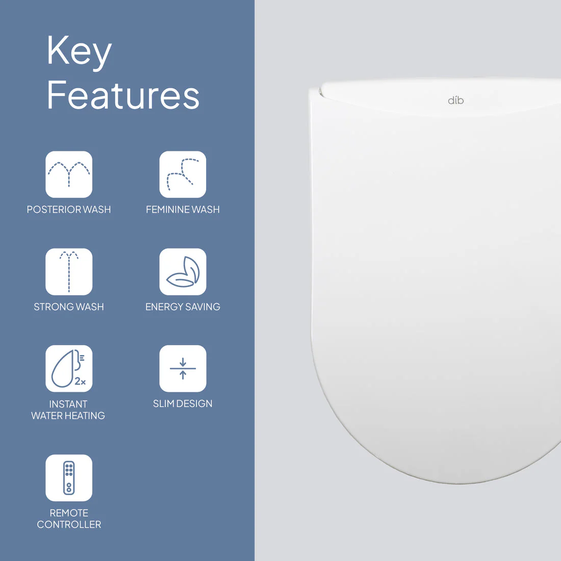DIB U850R Slim Electric Bidet Dual Wash - Image 6