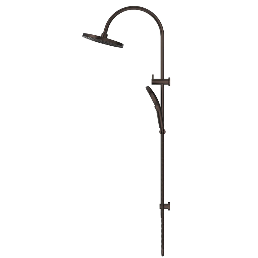 Mica Dusk Bronze Gooseneck Dual Shower Rail - Image 2