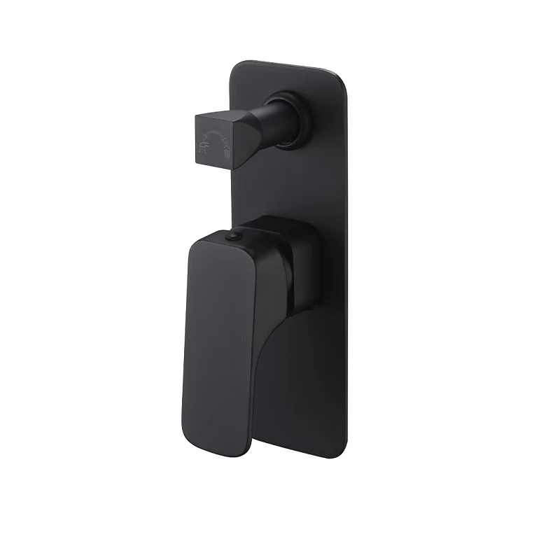 Eden Matte Black Wall Diverter
