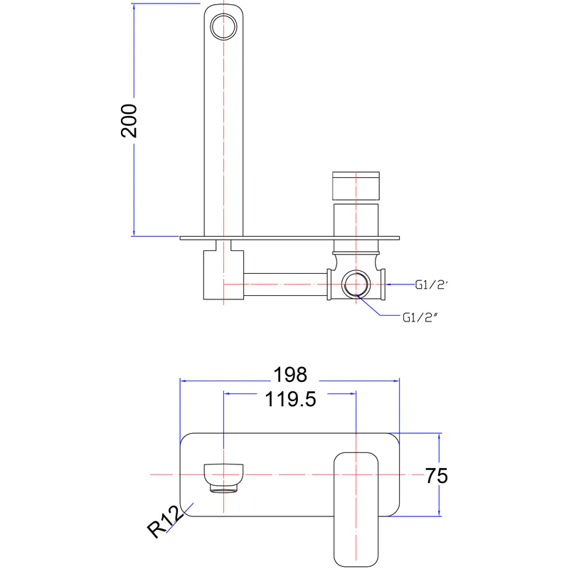 Eden Wall/Basin Combination Mixer - Image 2