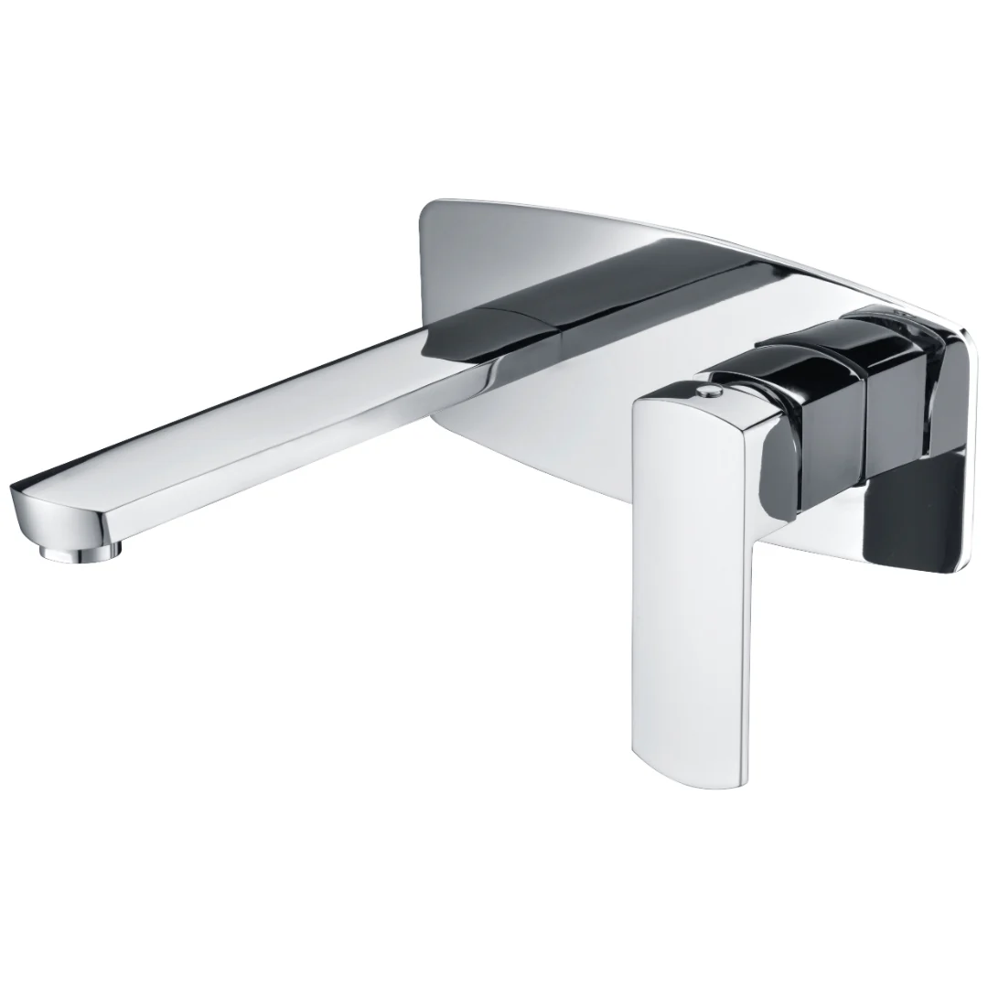 Exclusive Chrome Wall Basin Mixer & Bath Spout