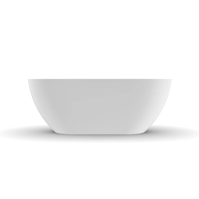 Fiora 1500mm Stone Matte White Freestanding Bath Tub - Image 2