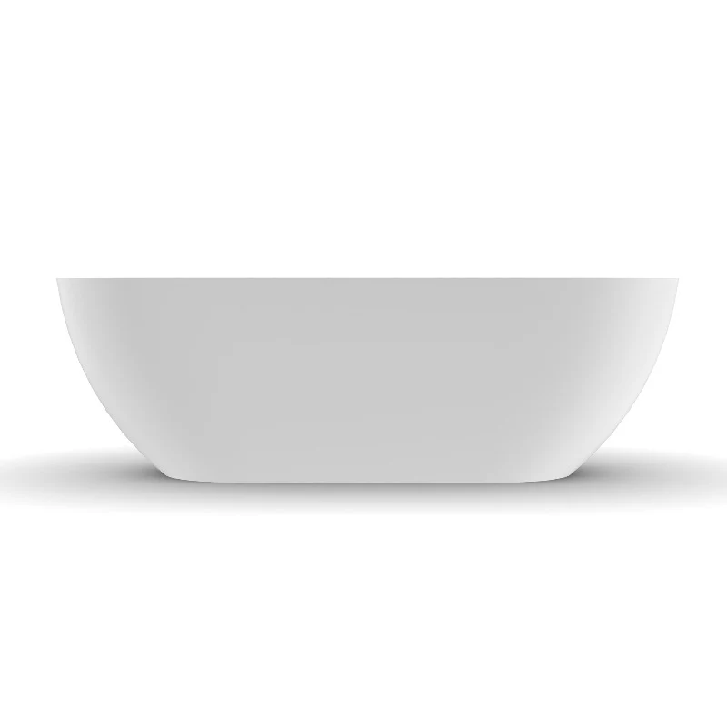 Fiora 1750mm Stone Matte White Freestanding Bath Tub - Image 2