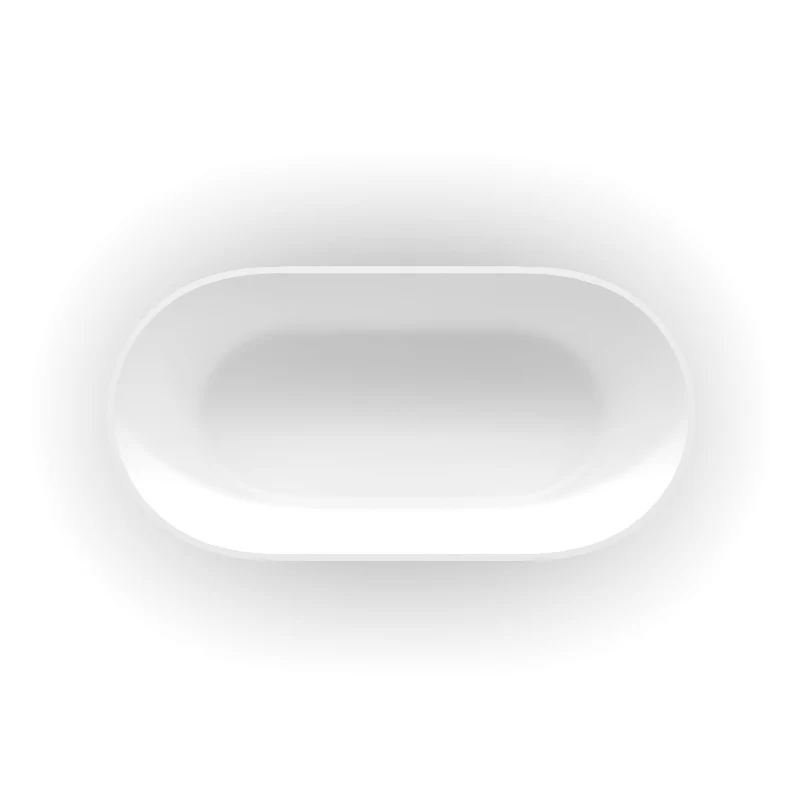 Fiora 1750mm Stone Matte White Freestanding Bath Tub - Image 3