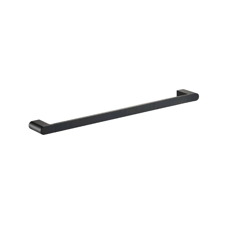 Flores 600 Black Single Towel Rail