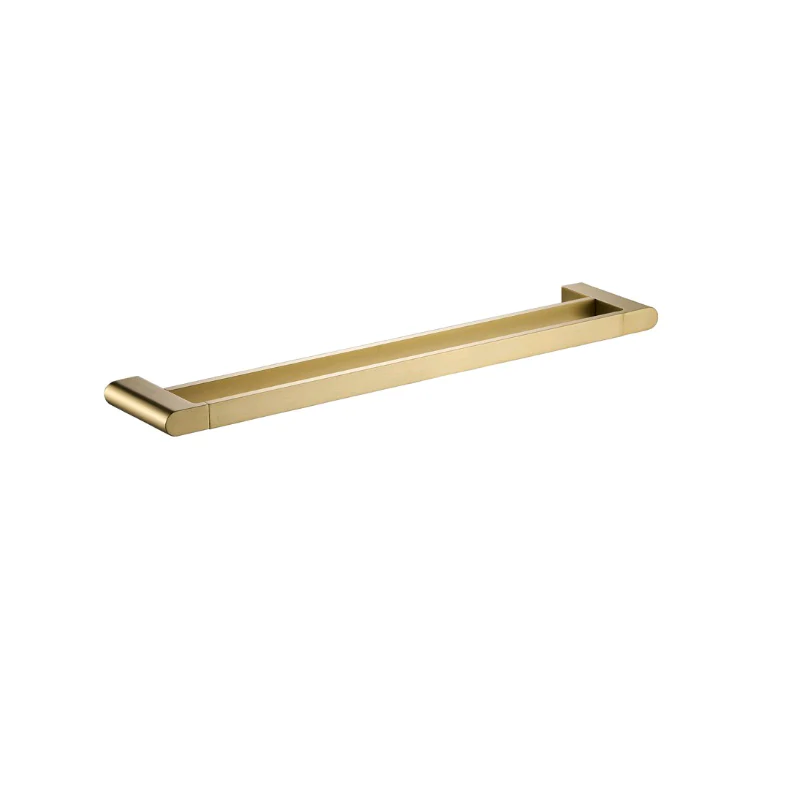 Flores 600 Brushed Gold Double Towel Rail