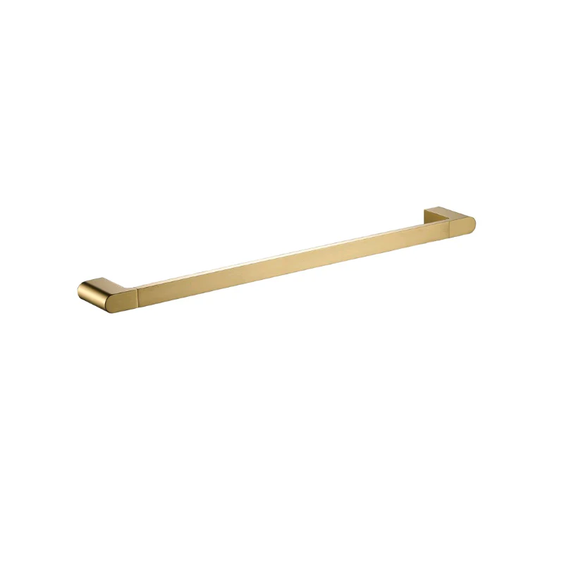 Flores 600 Brushed Gold Single Towel Rail