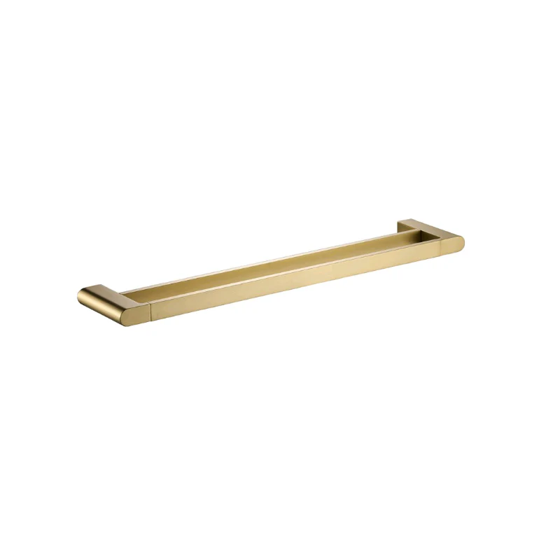 Flores 800 Brushed Gold Double Towel Rail
