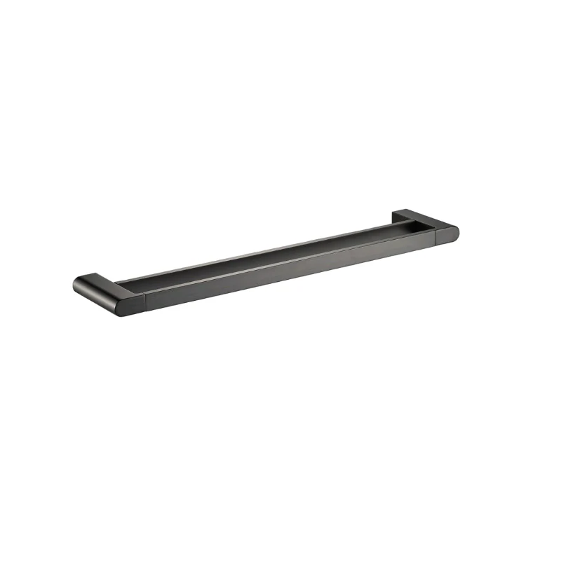 Flores 800 Gunmetal Double Towel Rail