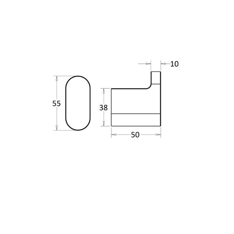 Flores Brushed Nickel Single Robe Hook - Image 2