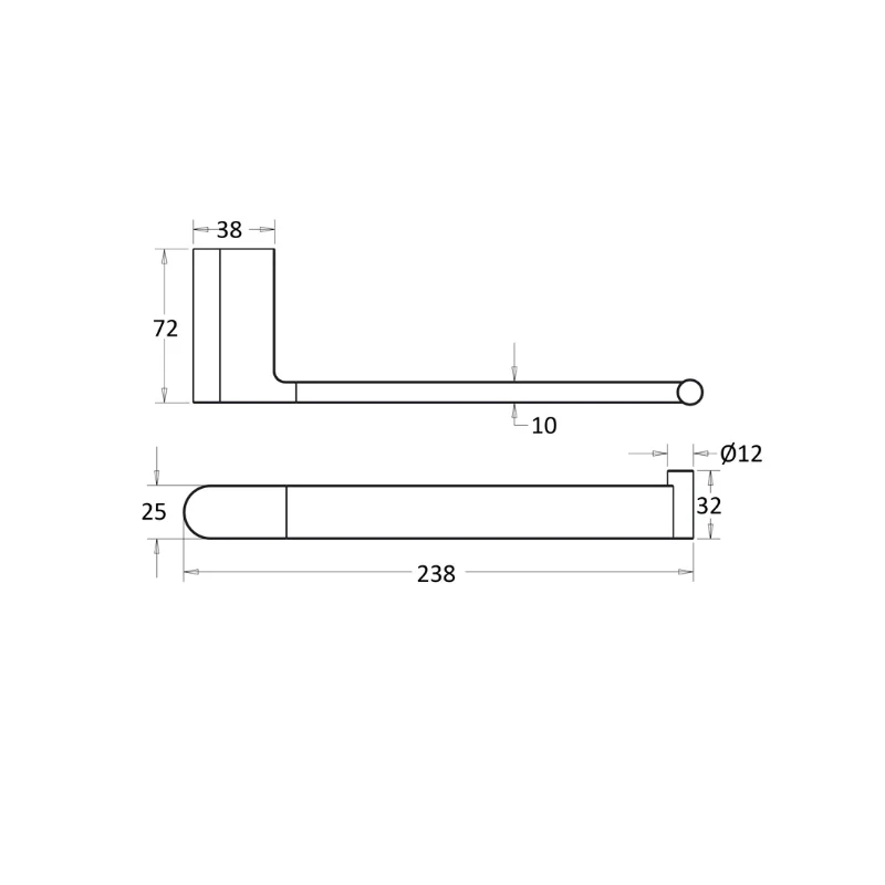 Flores Chrome Guest Towel Bar - Image 2