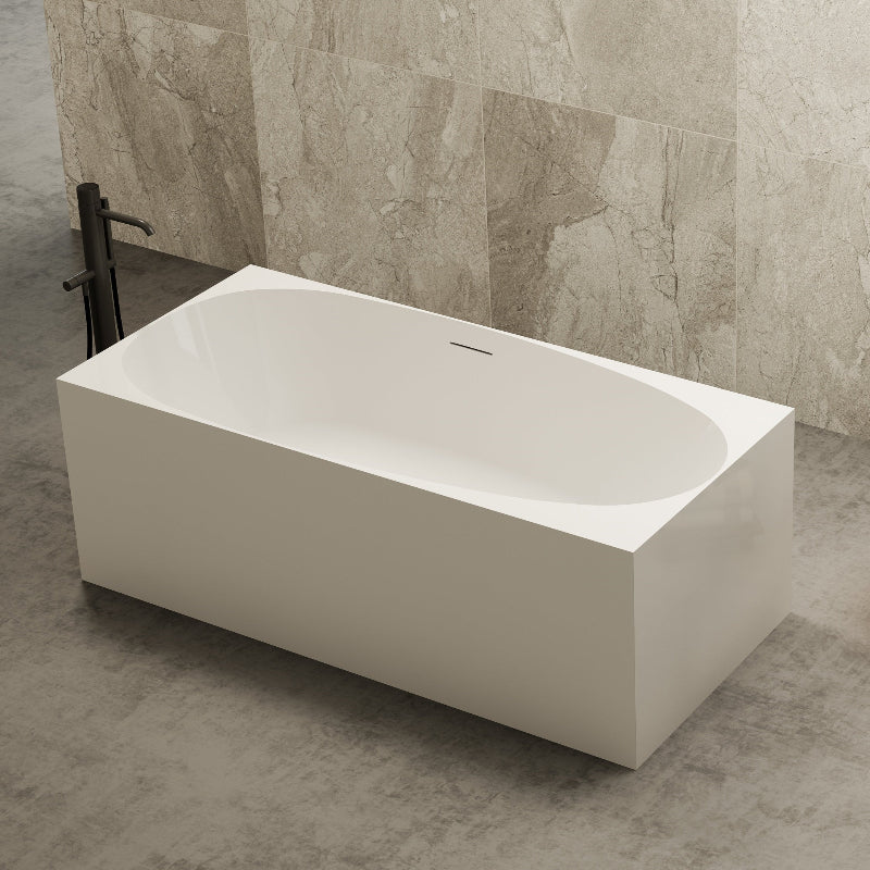 Forma 1400mm Matte White Multi Fit Back to Wall Designer Freestanding Bath