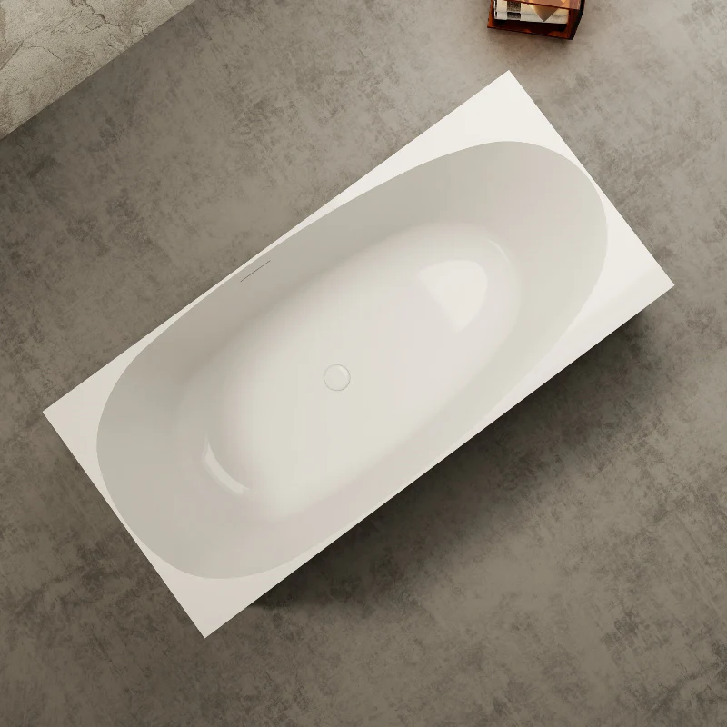 Forma 1400mm Matte White Multi Fit Back to Wall Designer Freestanding Bath - Image 2
