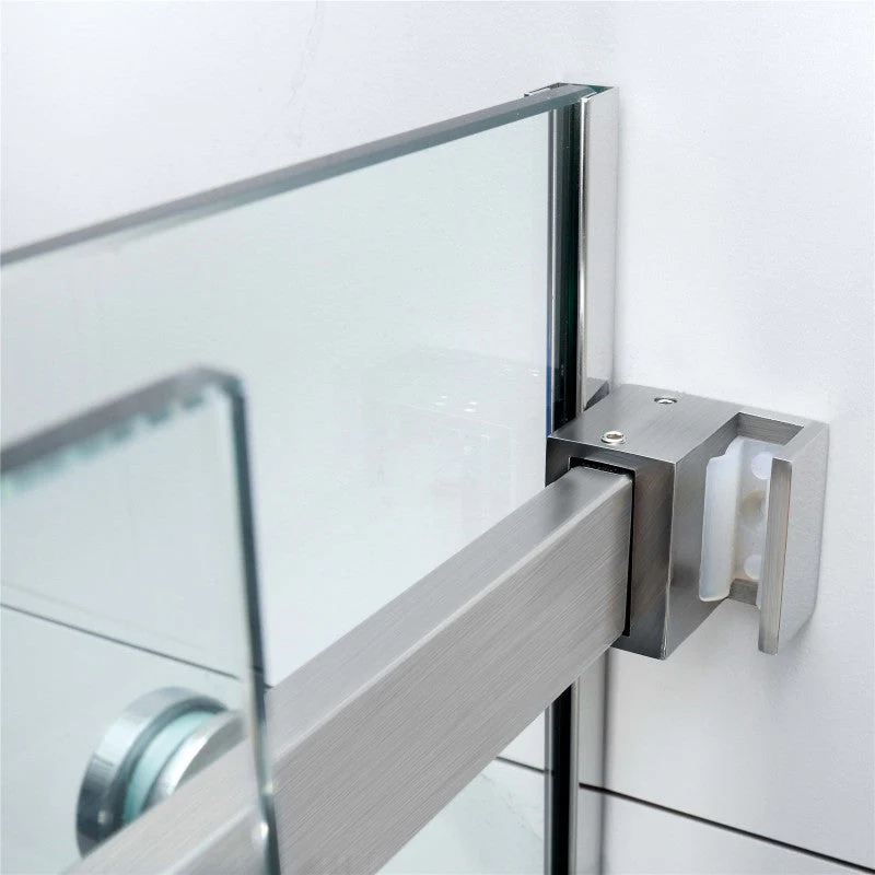 Frameless Adjustable Over Bath Wall to Wall Sliding Shower Screen - Image 10