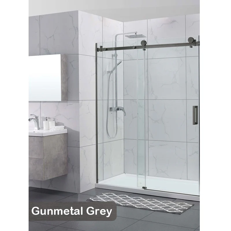 Frameless Adjustable Wall to Wall Sliding Shower Screen - Image 5