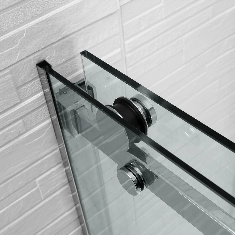 Frameless Adjustable Wall to Wall Sliding Shower Screen - Image 9