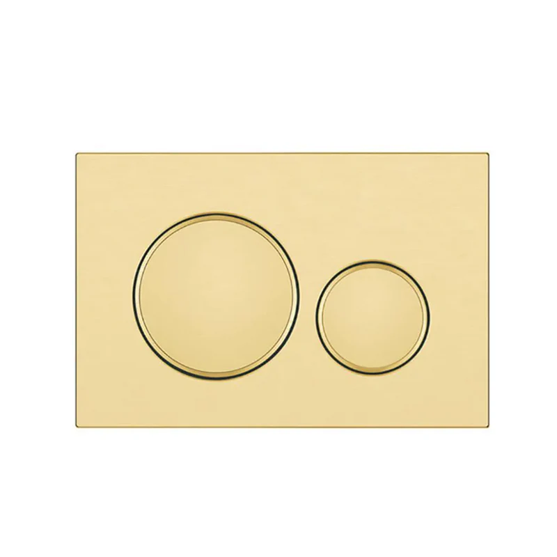 Geberit Compatible Round Brushed Gold / Brass Button