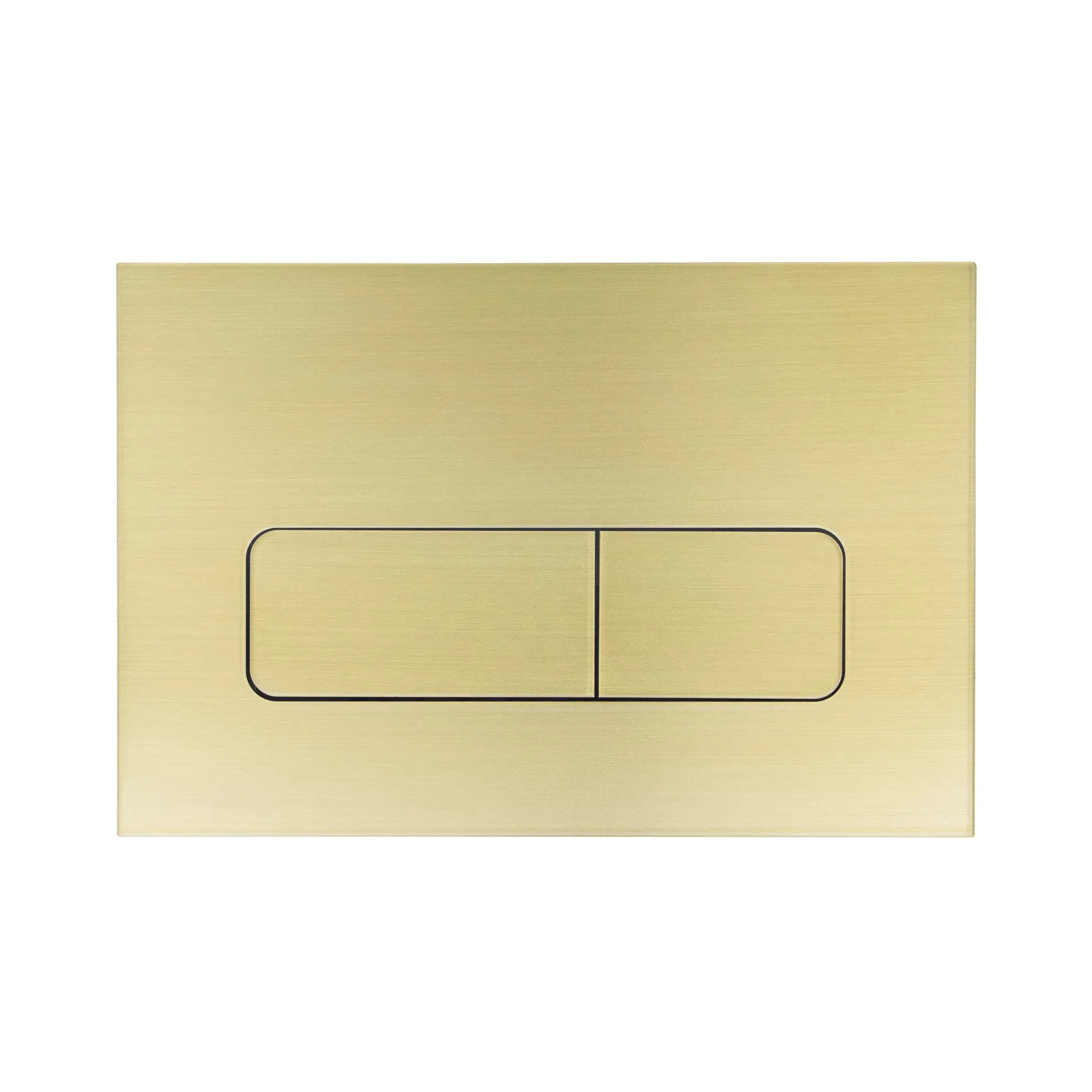 Geberit Compatible Soft Square Brushed Gold / Brass Button