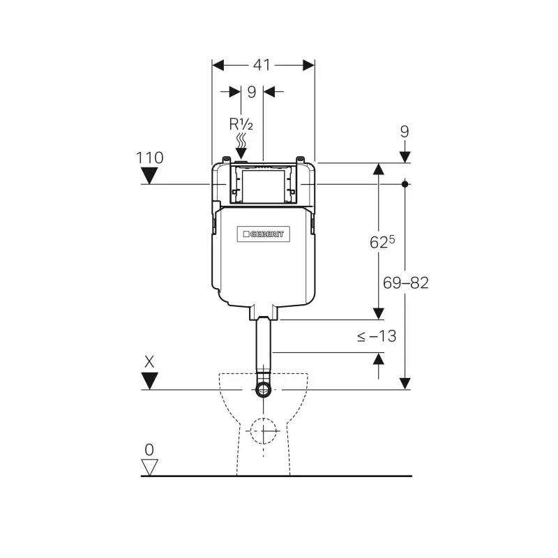Geberit Sigma 8 In Wall Cistern - Wall Faced - Image 4