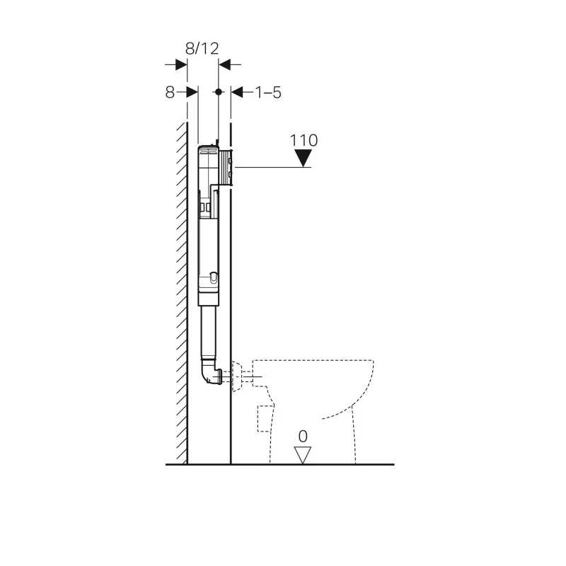 Geberit Sigma 8 In Wall Cistern - Wall Faced - Image 5