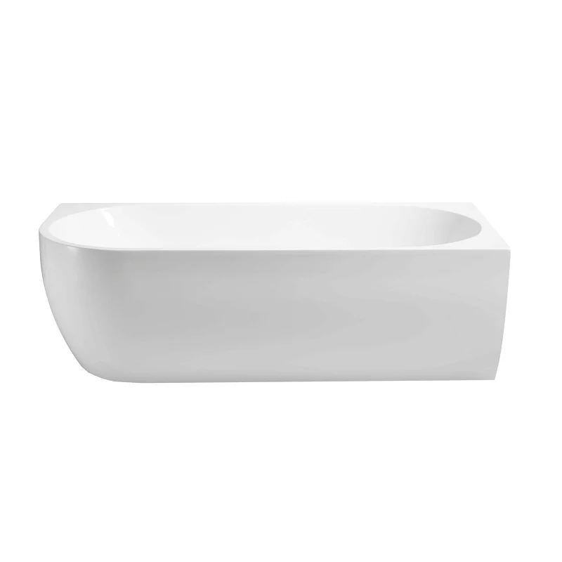 Gina 1700 Right Corner Fit Matte White Freestanding Bath Tub - Image 2