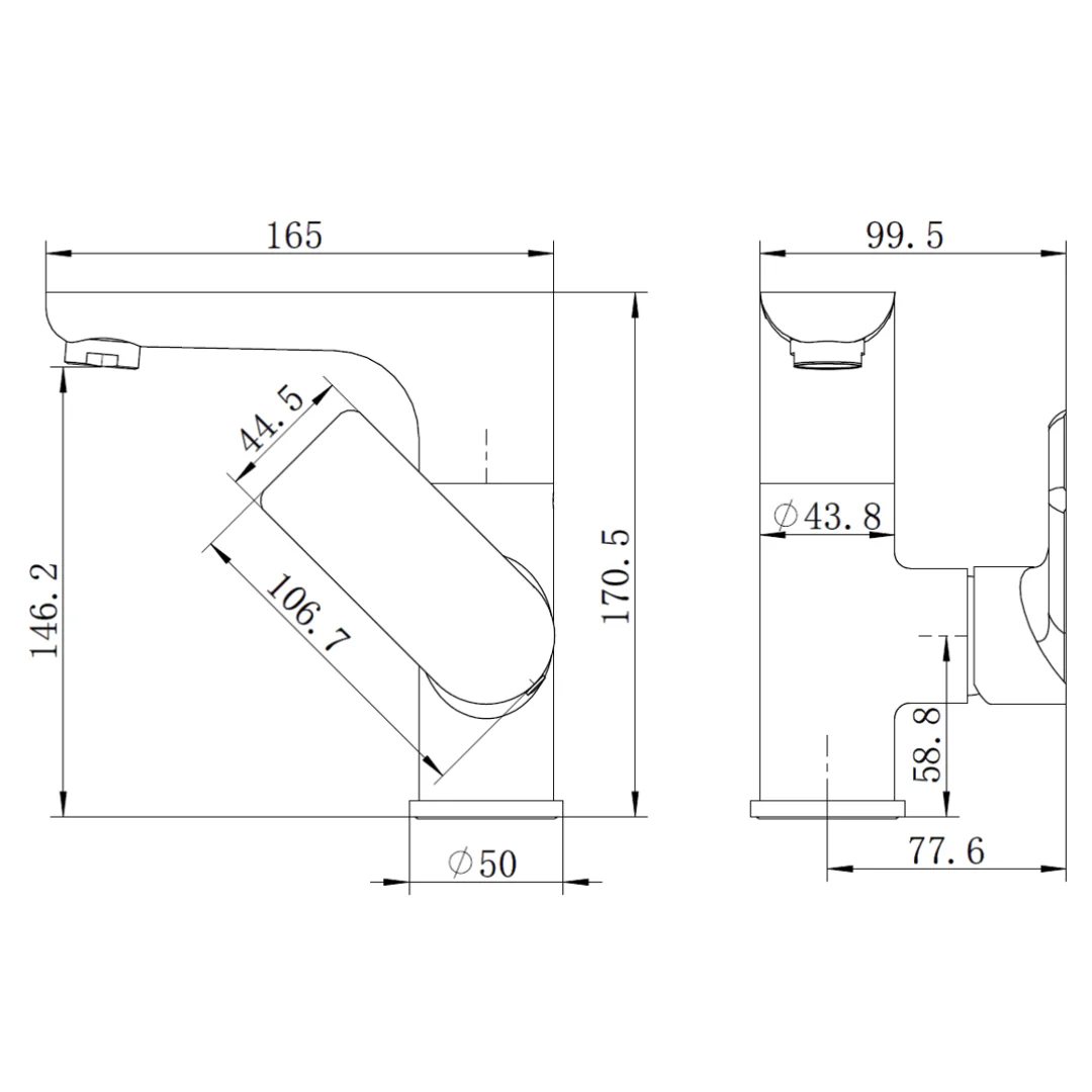 Glamour Chrome Swivel Basin Mixer - Image 2