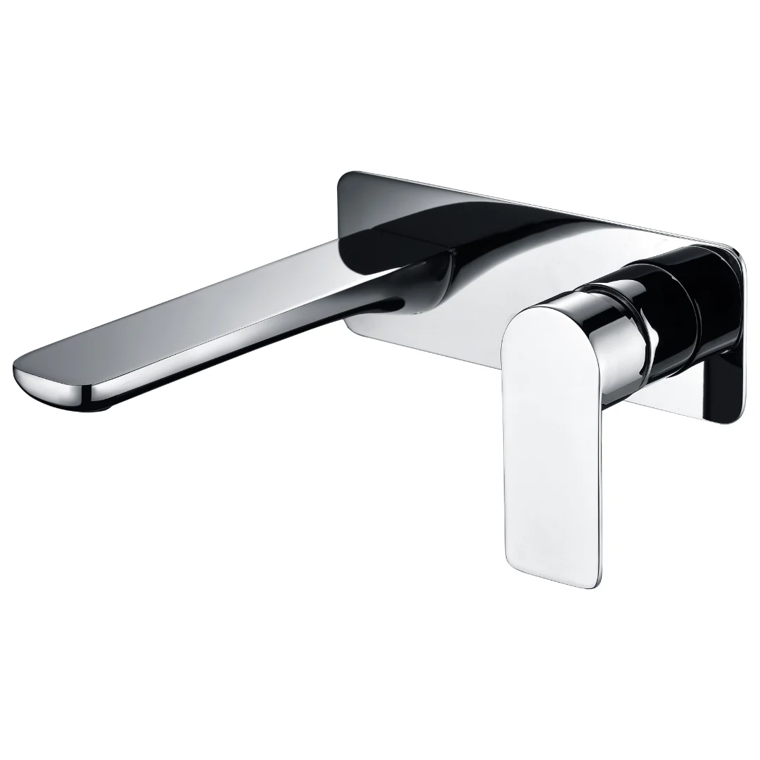 Glamour Chrome Wall Basin Mixer & Bath Spout