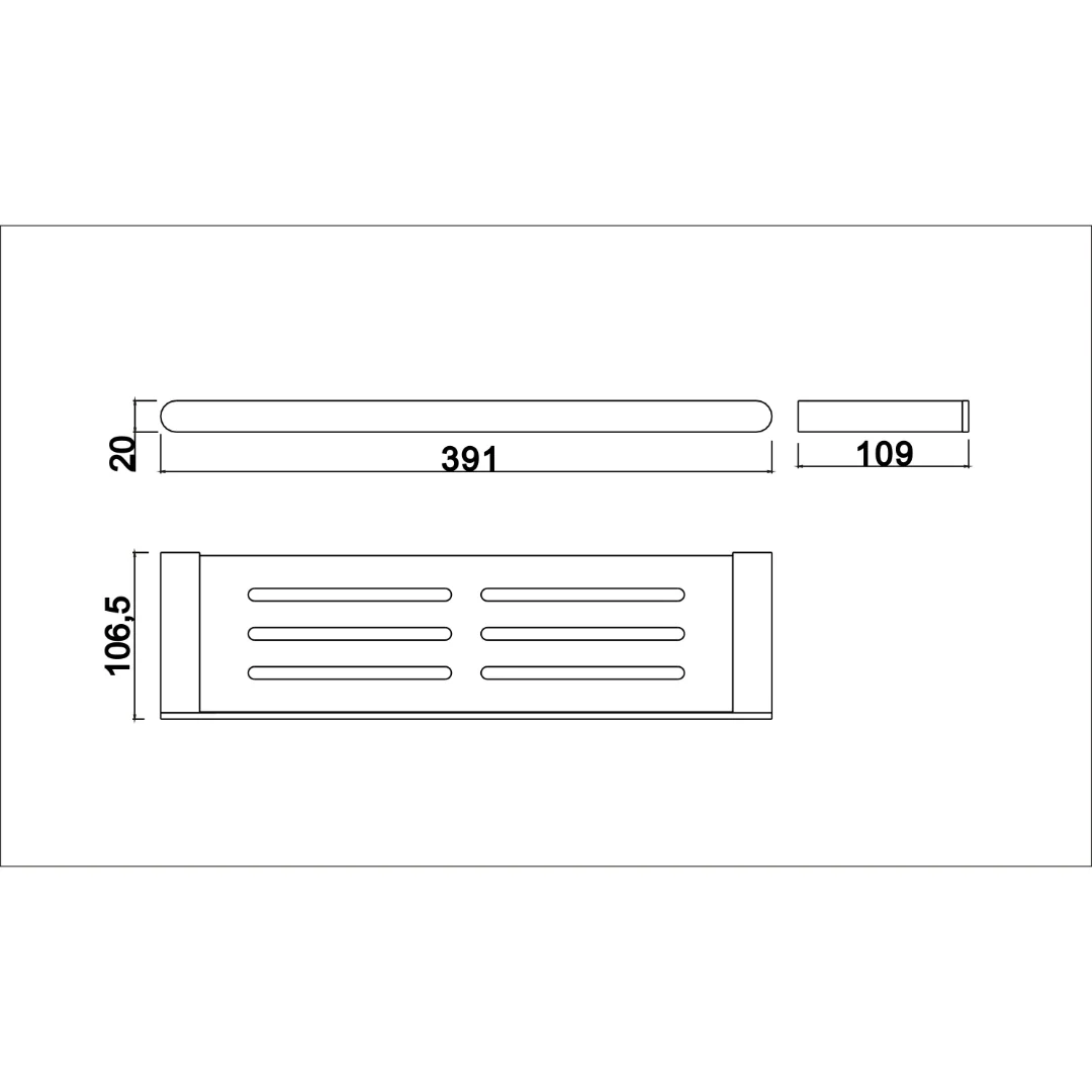Glamour Chrome Shower Shelf - Image 2