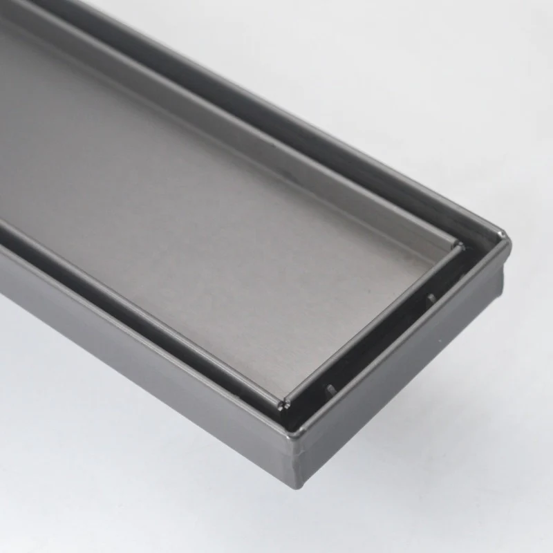 Gun Metal 1000mm Tile Insert Floor Waste - Image 2