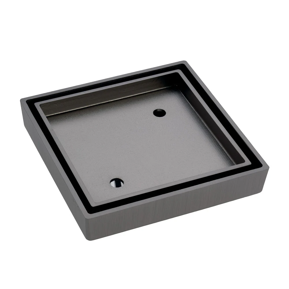Gun Metal 115mm Slim Tile Insert Floor Waste