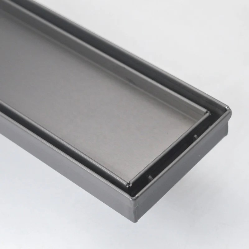 Gun Metal 600mm Tile Insert Floor Waste - Image 2