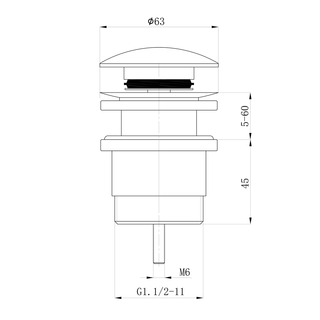 Gun Metal Universal Basin Pop Up Waste - Image 2