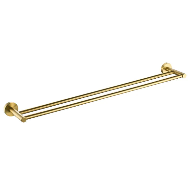 Hali 750 Brushed Gold Double Towel Rail