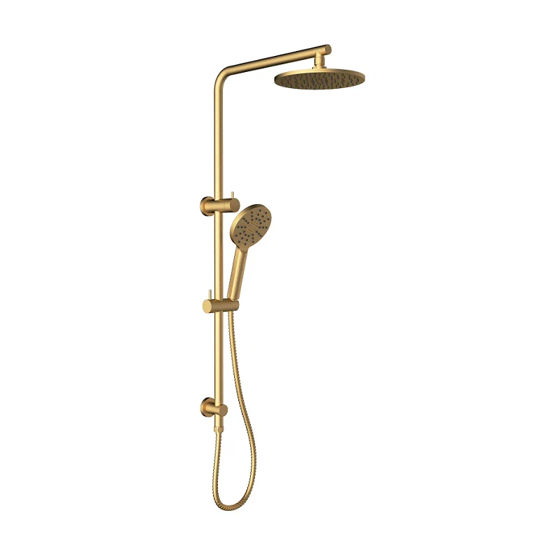Hali Brushed Gold Multifunction Shower Rail Set
