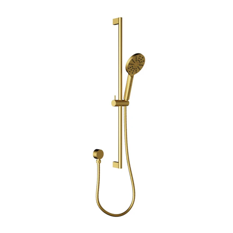 Hali Brushed Gold Round Shower Rail