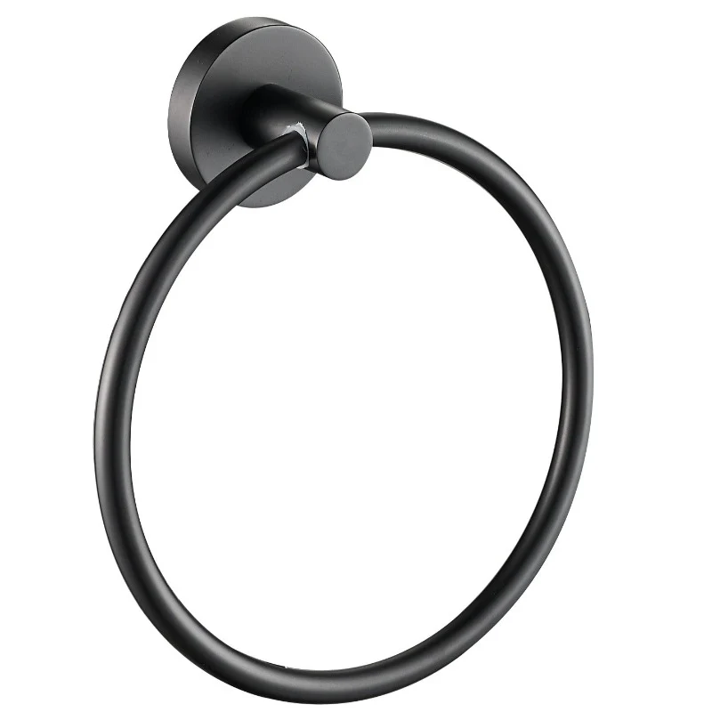 Hali Gun Metal Towel Ring
