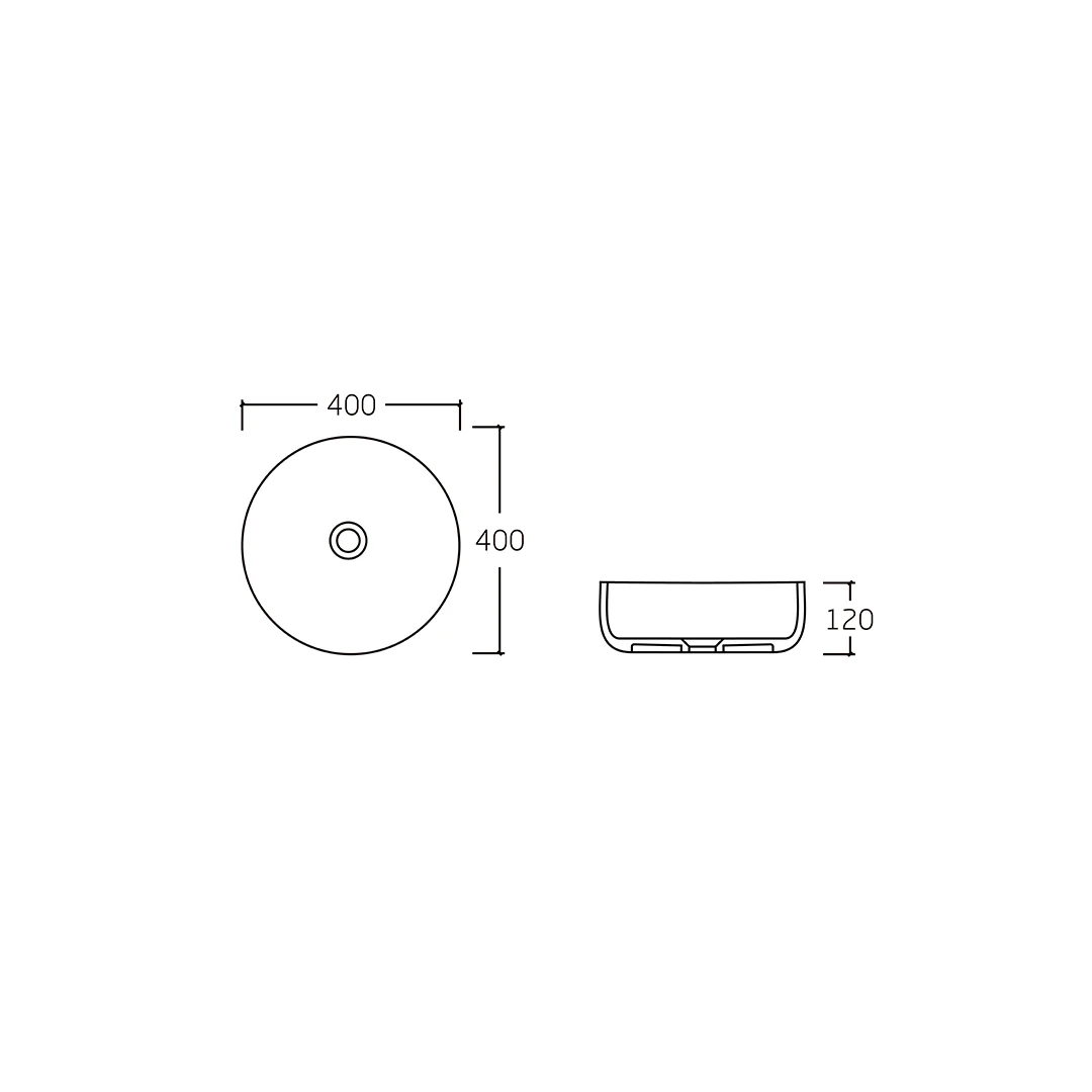 Halo 400 Matte White Round Above Counter Basin - Image 2