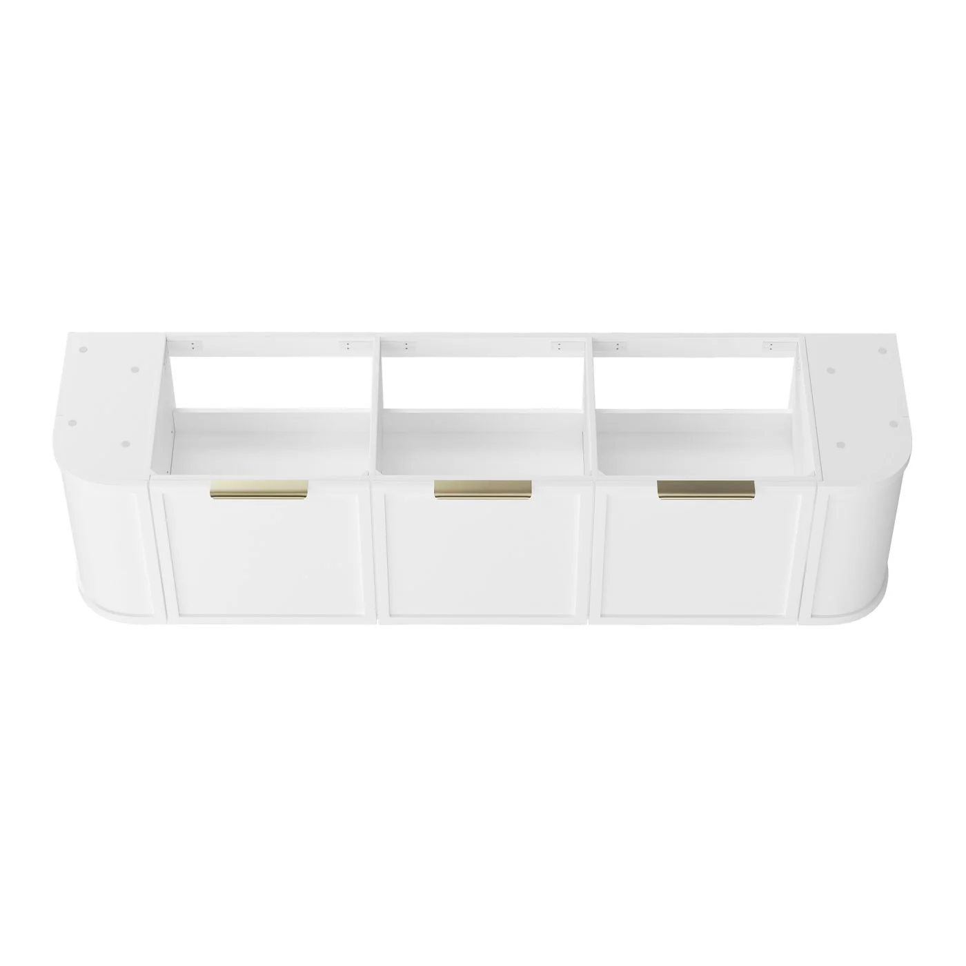 Hampshire 1800mm Curved Double Matte White Wall Hung Vanity - Image 5