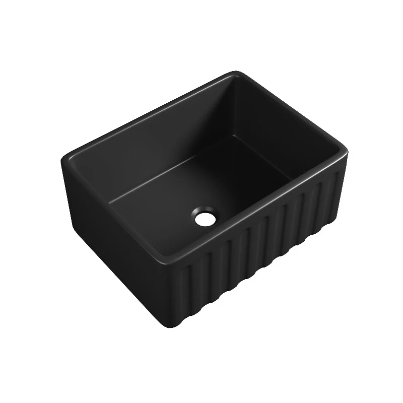 Harrington 610 Matte Black Butler Kitchen & Laundry Sink