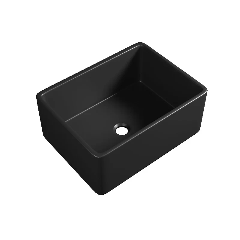 Harrington 610 Matte Black Butler Kitchen & Laundry Sink - Image 2