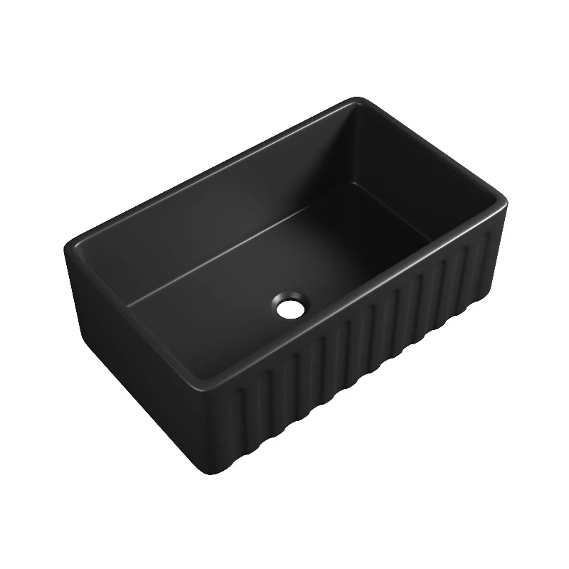 Harrington 760 Matte Black Butler Kitchen & Laundry Sink