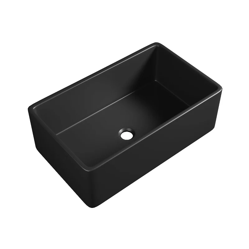Harrington 760 Matte Black Butler Kitchen & Laundry Sink - Image 2