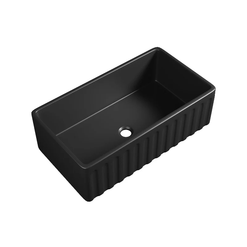 Harrington 835 Matte Black Butler Kitchen & Laundry Sink