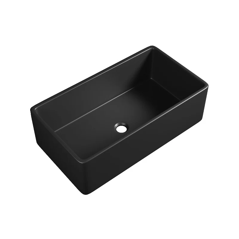 Harrington 835 Matte Black Butler Kitchen & Laundry Sink - Image 2