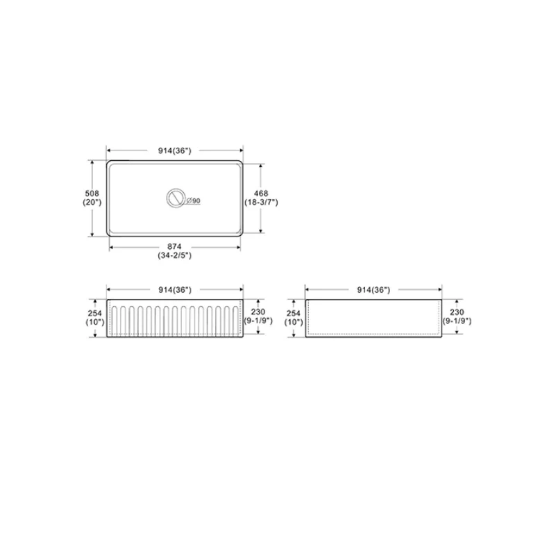 Harrington 915 Butler Kitchen & Laundry Sink - Image 5
